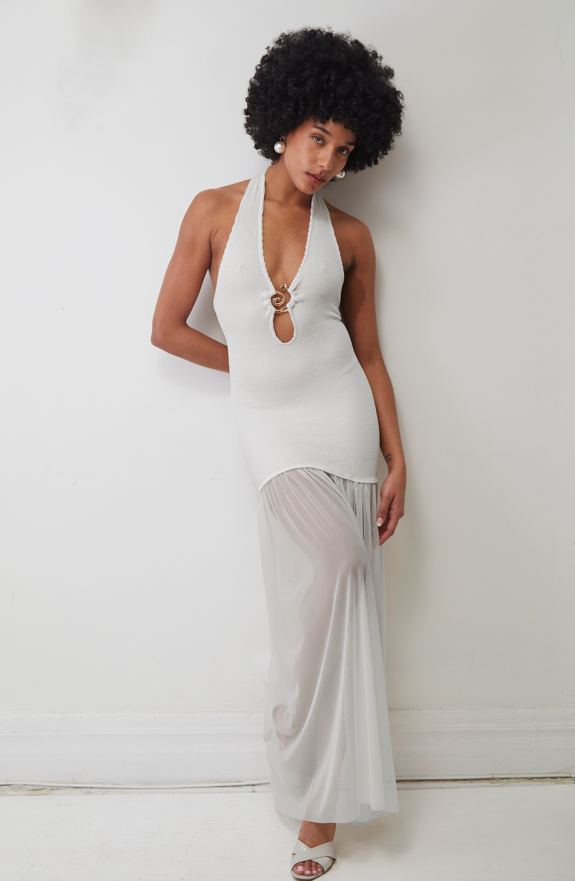 YVES DRESS OATMILK