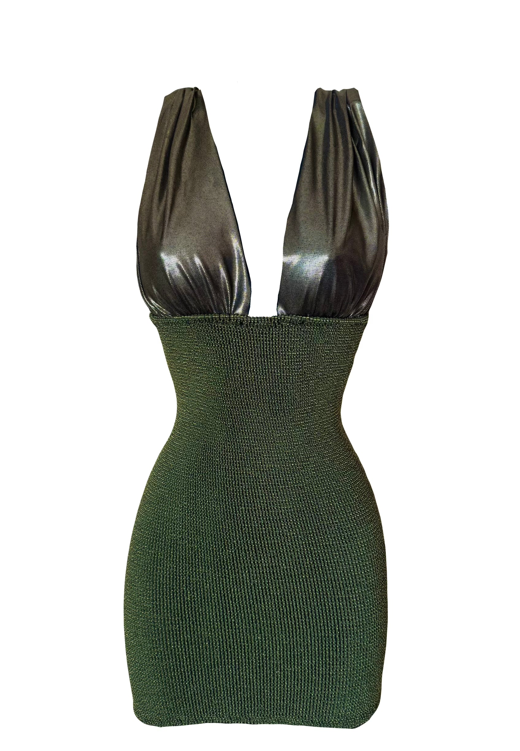 MIRÓ DRESS OLIVE MINI